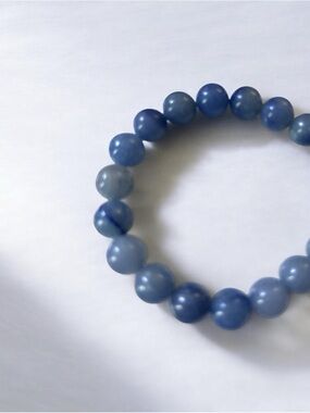 Blue Aventurine 10mm Beaded Stretch Bracelet